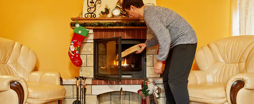 Rusted Metal Fireplace Restoration in Las Cruces, New Mexico